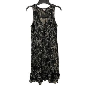 Converse Semi Sheer Black & Gray Dress